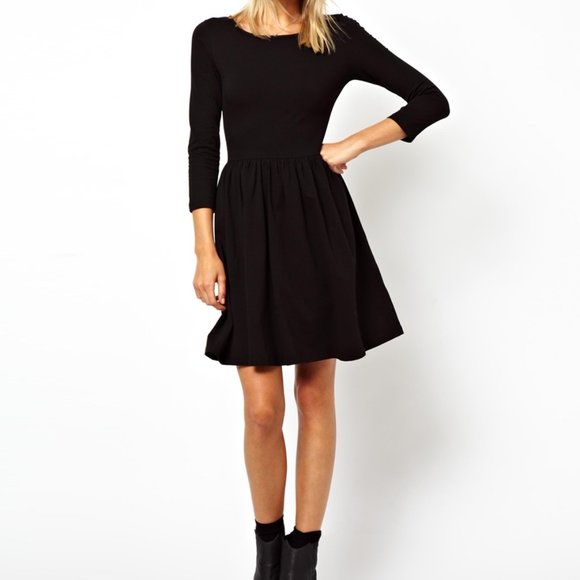 ASOS Dresses & Skirts - ✨B1G1 | ASOS Black 3/4 Sleeve Mini Dress